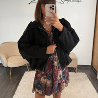 VESTE SUEDINE NOIR ZANA