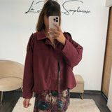 VESTE SUEDINE BORDEAUX ZANA