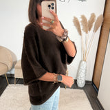 PULL OVERSIZE CHOCO RHODA