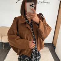VESTE SUEDINE CAMEL ZANA