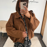 VESTE SUEDINE CAMEL ZANA