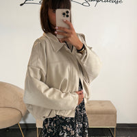 VESTE SUEDINE BEIGE ZANA