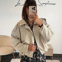 VESTE SUEDINE BEIGE ZANA