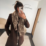 ECHARPE FLOWER AUTUMN TAUPE