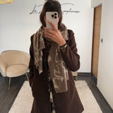 ECHARPE FLOWER AUTUMN TAUPE