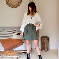 JUPE KAKI PLISSÉE EMY