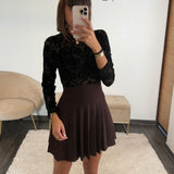JUPE PATINEUSE CHOCO