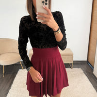 JUPE PATINEUSE BURGUNDY