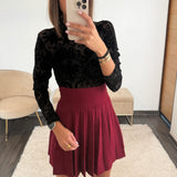 JUPE PATINEUSE BURGUNDY