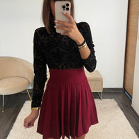 JUPE PATINEUSE BURGUNDY