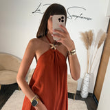 ROBE ETOILE DE MER TERRACOTTA