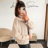 VESTE BEIGE VICHY