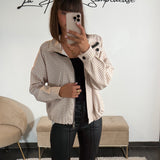 VESTE BEIGE VICHY