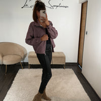 VESTE BORDEAUX VICHY