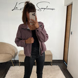 VESTE BORDEAUX VICHY