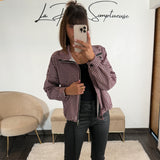 VESTE BORDEAUX VICHY