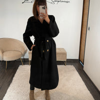 MANTEAU LONG NOIR JAMES