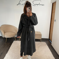 MANTEAU LONG GRIS JAMES