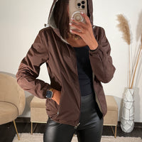 VESTE IMPERMEABLE MARRON ZOE