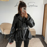VESTE SIMILICUIRE NOIRE LEXIE