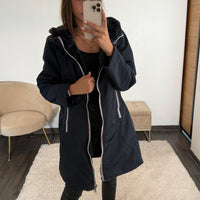 VESTE IMPERMEABLE POLAIRE MARINE