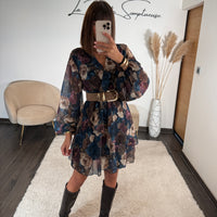 ROBE BLEUE PIVOINE