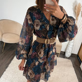 ROBE BLEUE PIVOINE