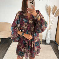 ROBE PRUNE PIVOINE