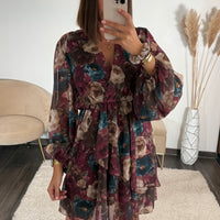 ROBE PRUNE PIVOINE