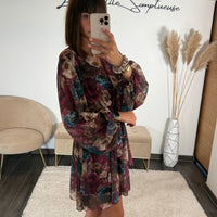 ROBE PRUNE PIVOINE