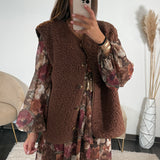 GILET SANS MANCHE MOUTON CHOCO