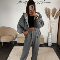 ENSEMBLE SURVETEMENT GRIS MOLLY