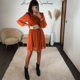 ROBE COURTE TERRACOTTA ÉLISE