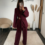 ENSEMBLE TAILLEUR BORDEAUX JUDY