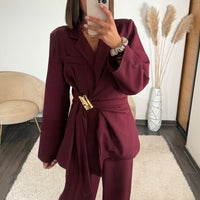 ENSEMBLE TAILLEUR BORDEAUX JUDY