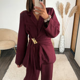 ENSEMBLE TAILLEUR BORDEAUX JUDY