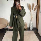 ENSEMBLE TAILLEUR KAKI JUDY