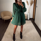 ROBE COURTE VERTE SAPIN ÉLISE