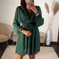 ROBE COURTE VERTE SAPIN ÉLISE