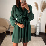 ROBE COURTE VERTE SAPIN ÉLISE