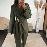 ENSEMBLE TAILLEUR KAKI JUDY