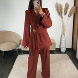 ENSEMBLE TAILLEUR TERRACOTTA JUDY