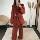 ENSEMBLE TAILLEUR TERRACOTTA JUDY