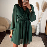 ROBE COURTE VERTE SAPIN ÉLISE