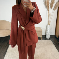 ENSEMBLE TAILLEUR TERRACOTTA JUDY