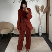 ENSEMBLE TAILLEUR TERRACOTTA JUDY