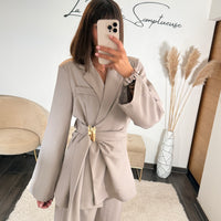 ENSEMBLE TAILLEUR TAUPE JUDY
