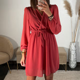 ROBE COURTE VIEUX ROSE ÉLISE