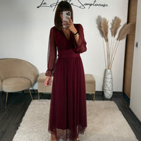 ROBE BORDEAUX MECHE ORIANE