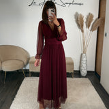 ROBE BORDEAUX MECHE ORIANE